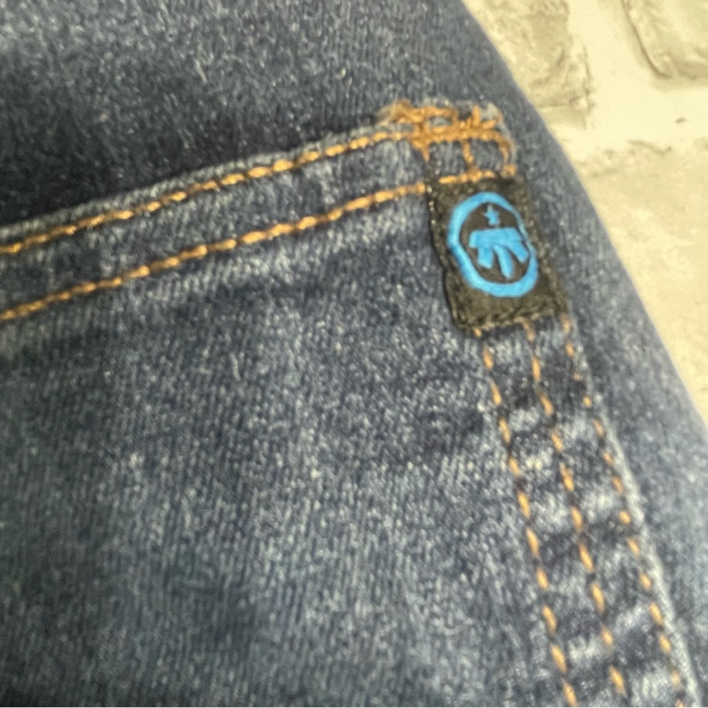 Monument Men's Jeans Blue Dark Wash straight leg Skinny Jeans. Stretch. See pics - Picture 6 of 11
